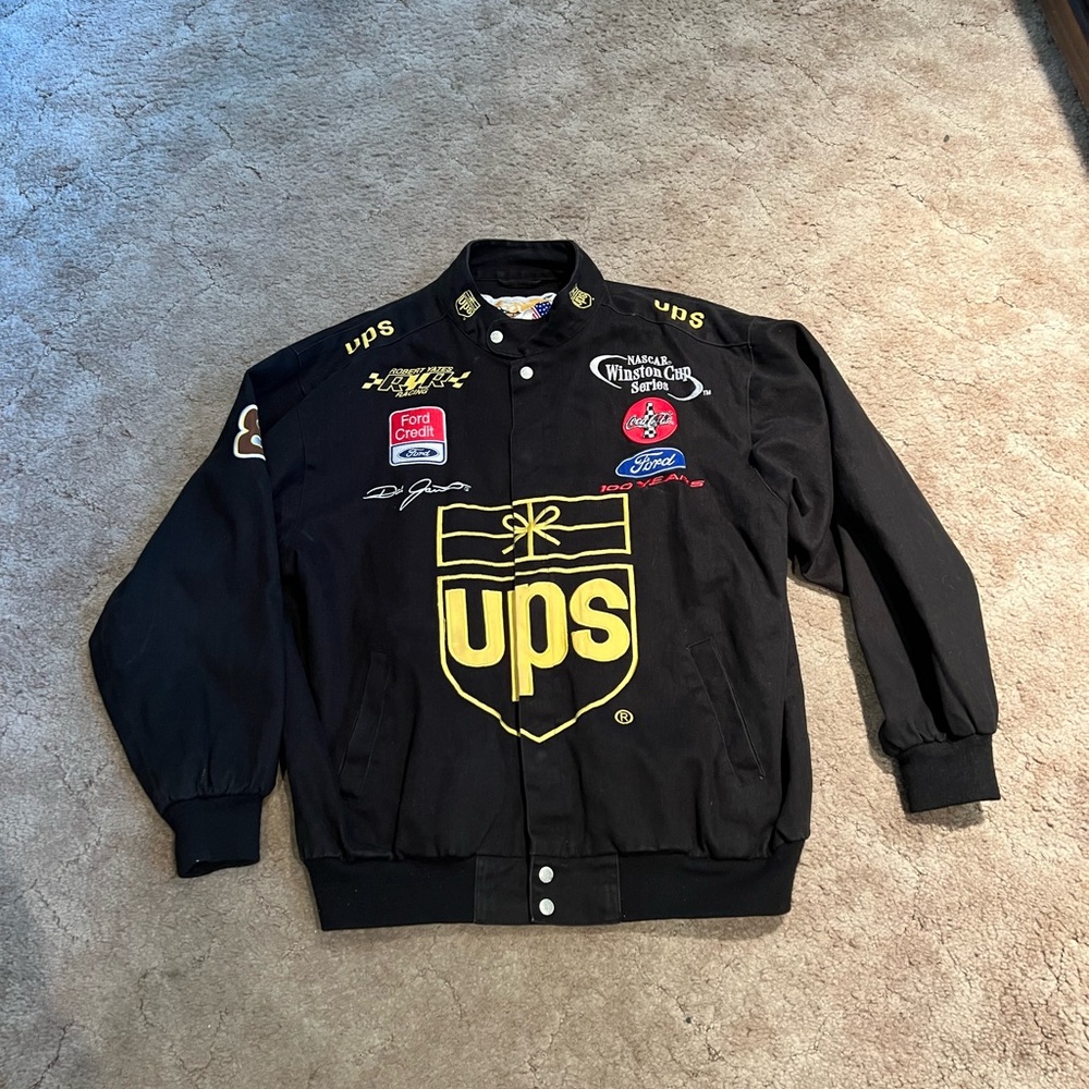 Vintage UPS Dale Jarrett NASCAR Racing Jacket